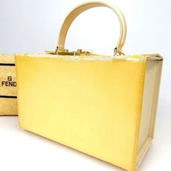 Fendi Handbags - Fendi business type bag very rare suitcase yellow